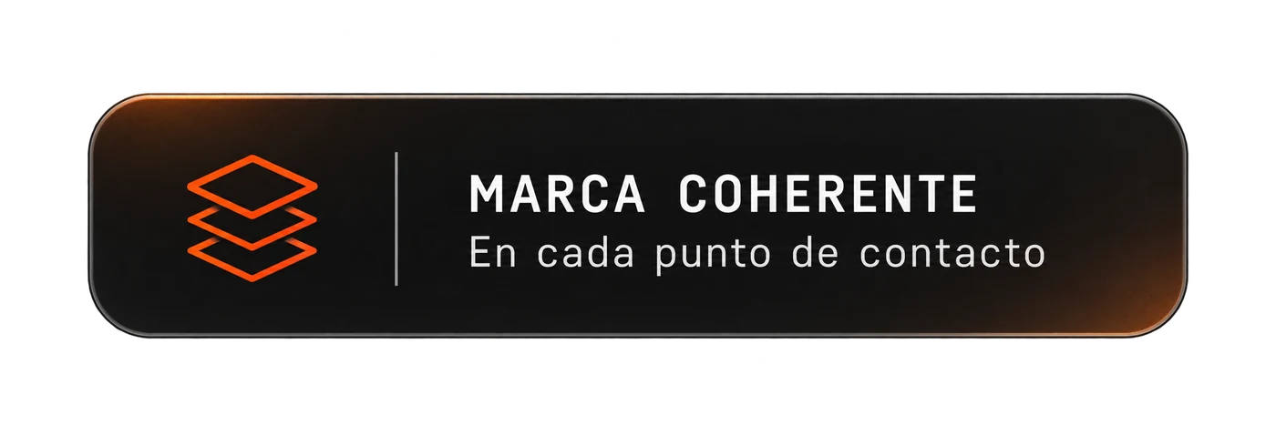 Marca coherente en cada punto de contacto.